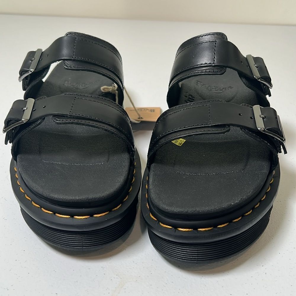 Dr Martens MYLES BRANDO LEATHER BUCKLE SLIDE SANDALS 10 - Picture 8 of 8